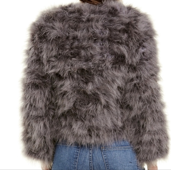 AVA & KRIS • Cropped Feather Jacket (NWT) - Picture 2 of 4